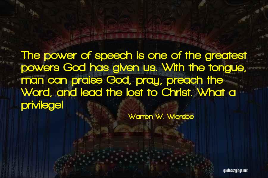 Power One Word Quotes By Warren W. Wiersbe