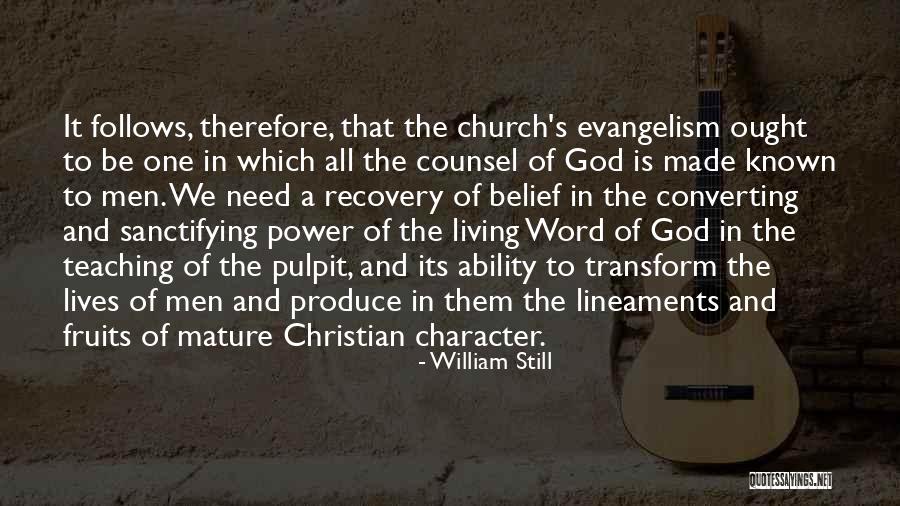 Power One Word Quotes By William Still