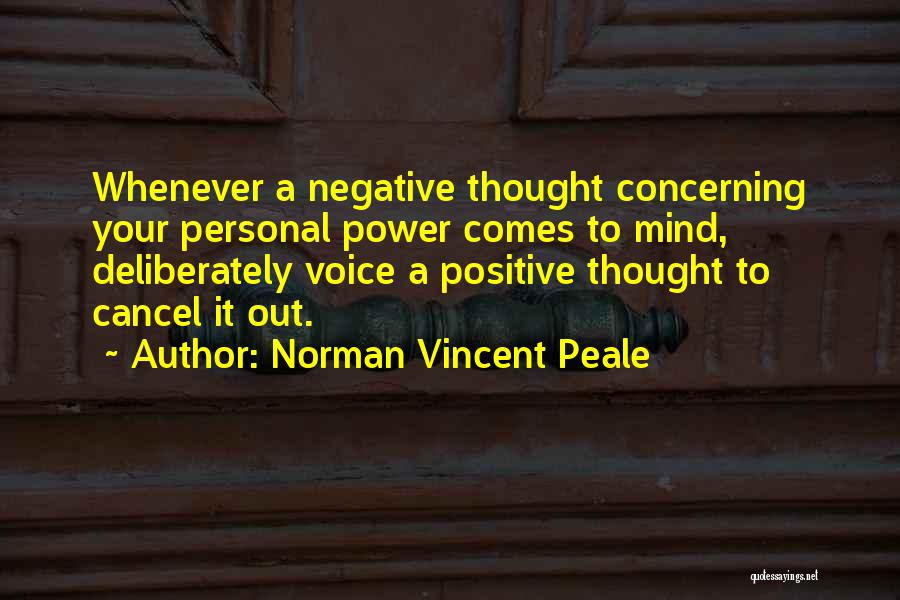 Power Positive Mind Quotes By Norman Vincent Peale