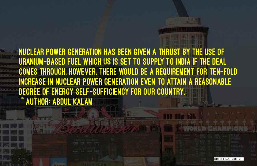 Power Supply Quotes By Abdul Kalam