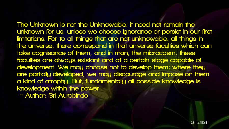 Power To Choose Quotes By Sri Aurobindo