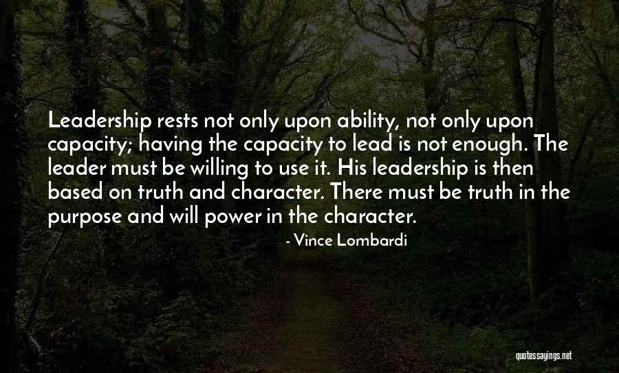 Power To Lead Quotes By Vince Lombardi Power To Lead Quotes By Vince Lombardi