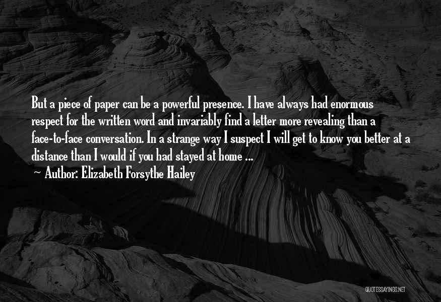 Powerful 1 Word Quotes By Elizabeth Forsythe Hailey