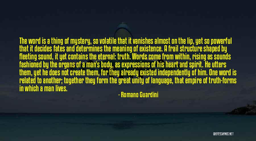 Powerful One Word Quotes By Romano Guardini Powerful One Word Quotes By Romano Guardini