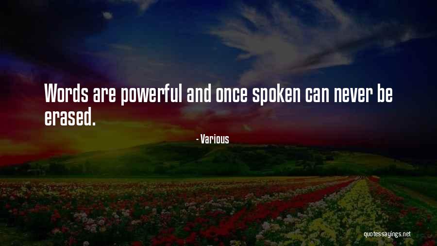 Powerful Words Quotes By Various Powerful Words Quotes By Various