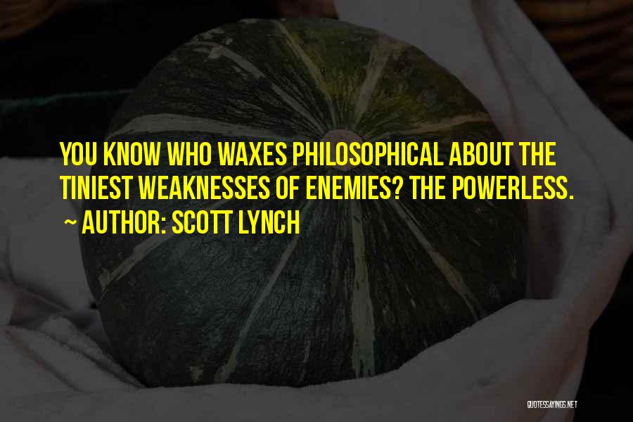 Powerless Quotes By Scott Lynch