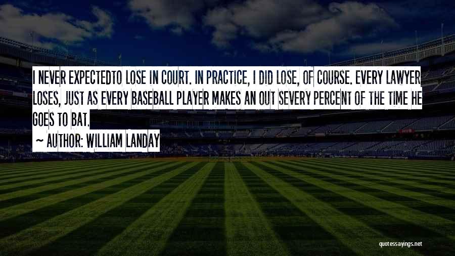 Practice In Baseball Quotes By William Landay