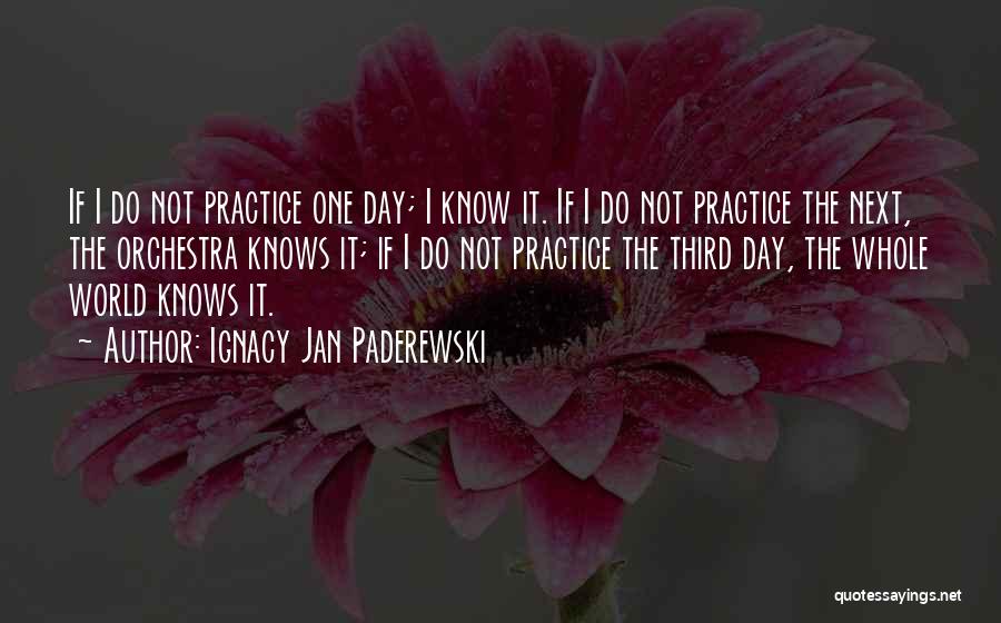 Practice Sports Quotes By Ignacy Jan Paderewski