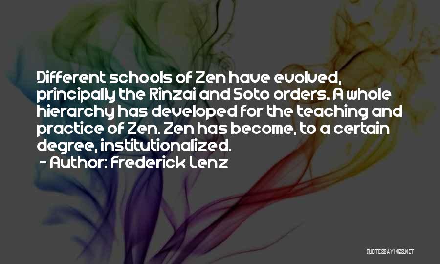 Practice Teaching Quotes By Frederick Lenz