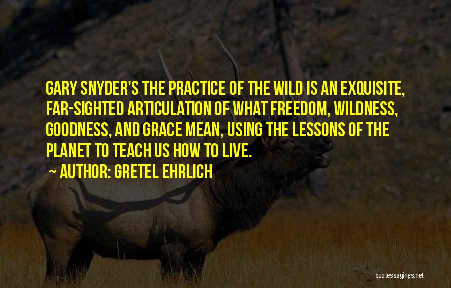 Practice What You Teach Quotes By Gretel Ehrlich