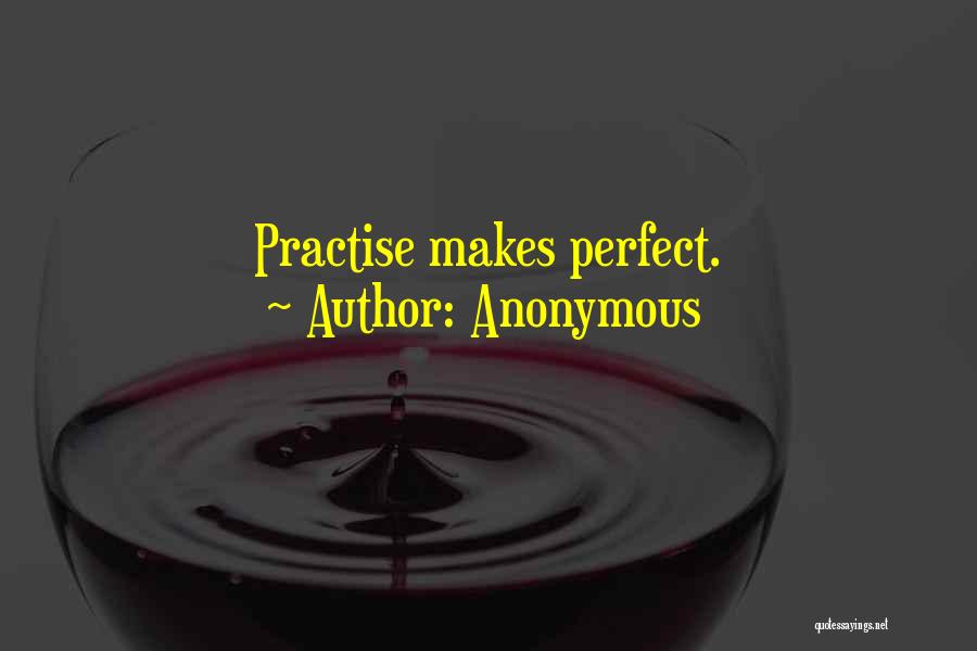 Practise Makes Perfect Quotes By Anonymous