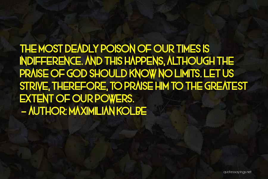 Praise To God Quotes By Maximilian Kolbe