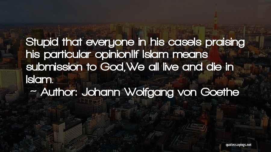Praising God Quotes By Johann Wolfgang Von Goethe