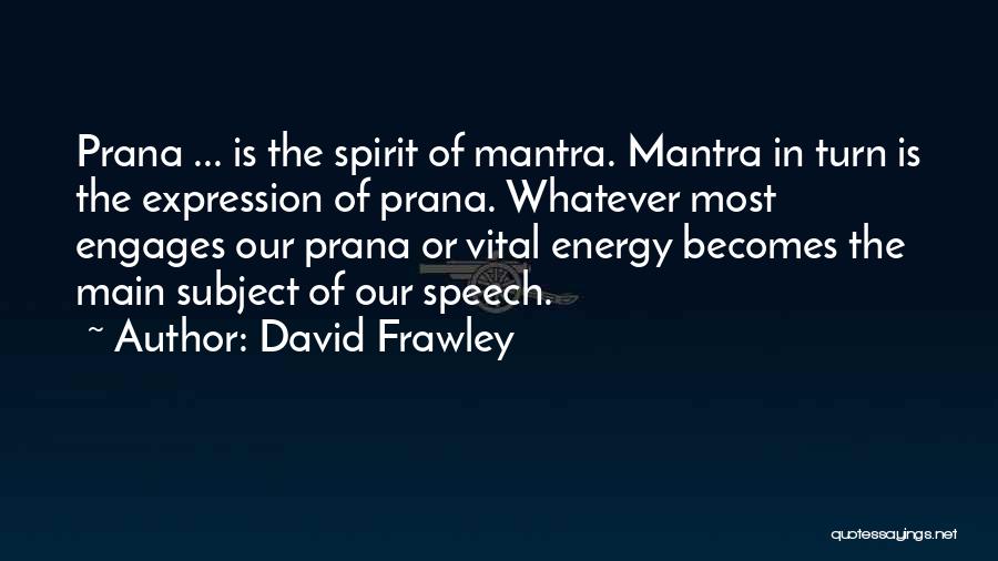 Prana Energy Quotes By David Frawley