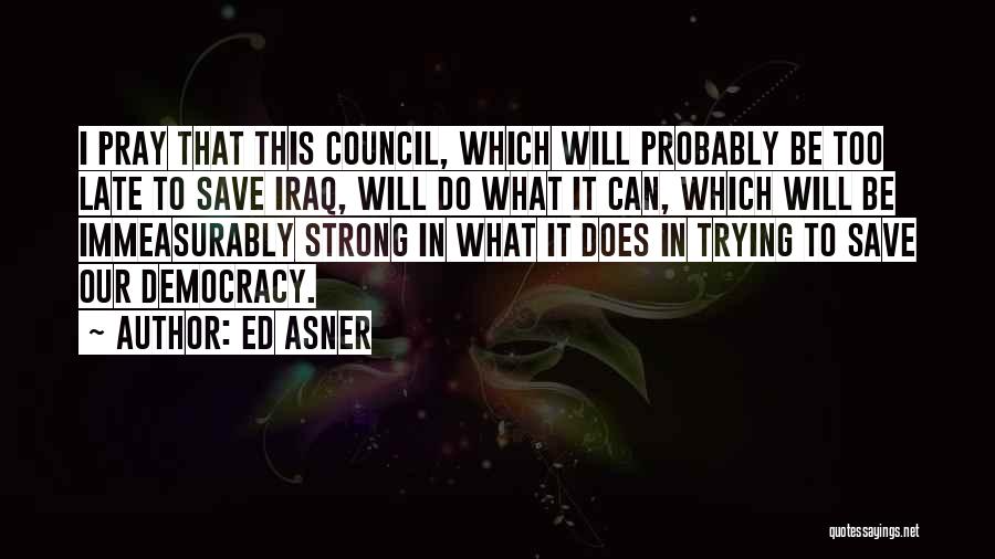 Pray For Iraq Quotes By Ed Asner