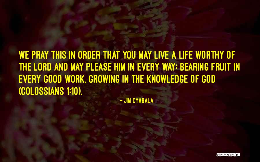 Pray Work Quotes By Jim Cymbala Pray Work Quotes By Jim Cymbala