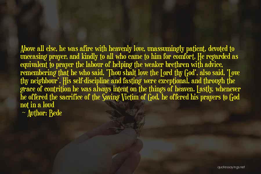 Prayer And Fasting Quotes By Bede