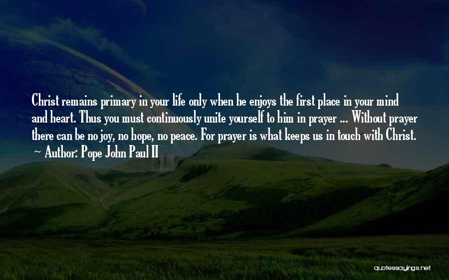 Prayer And Hope Quotes By Pope John Paul II