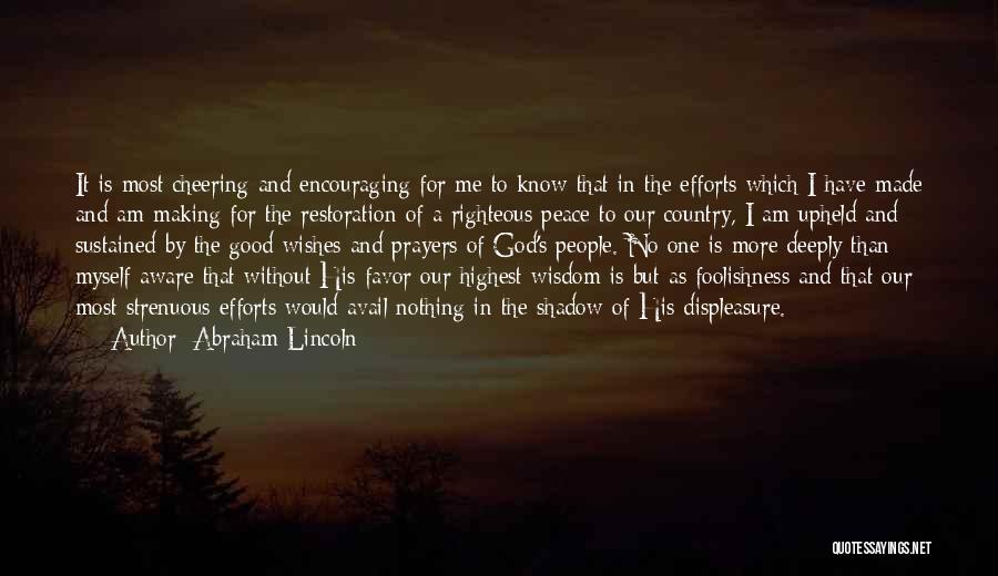 Prayer And Peace Quotes By Abraham Lincoln