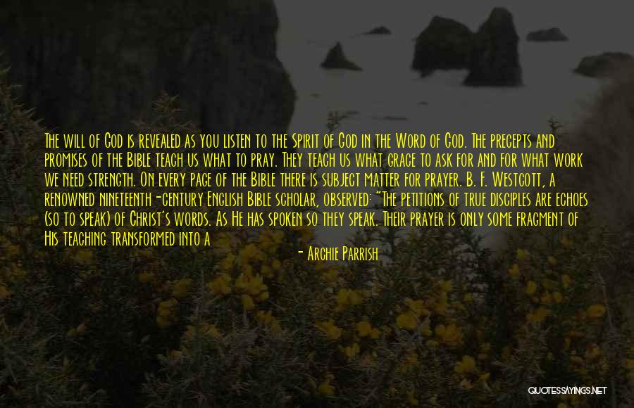 Prayer In The Bible Quotes By Archie Parrish Prayer In The Bible Quotes By Archie Parrish