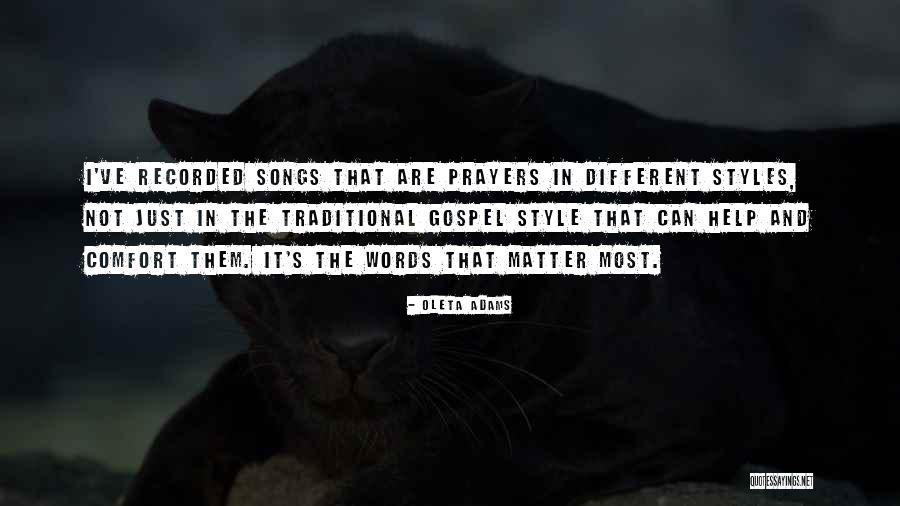 Prayer Songs Quotes By Oleta Adams