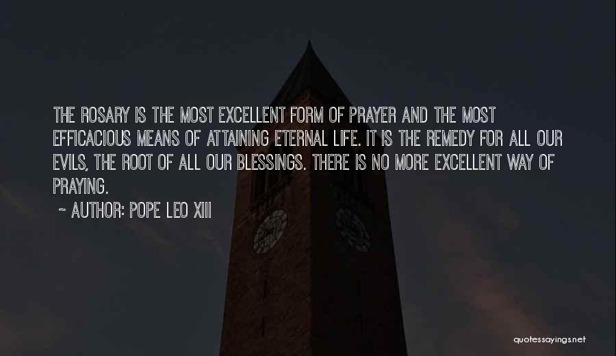 Praying Rosary Quotes By Pope Leo XIII