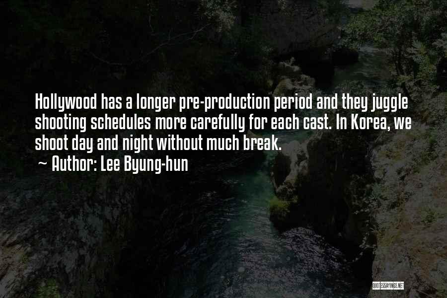 Pre-production Quotes By Lee Byung-hun