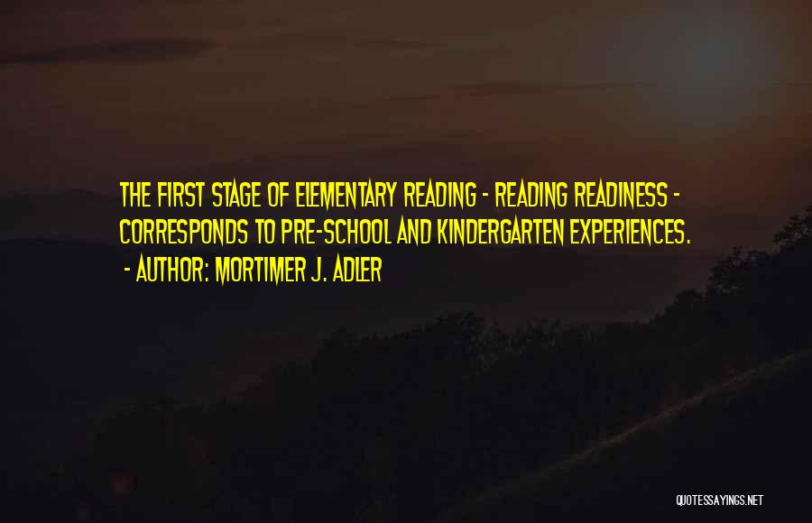 Pre Reading Quotes By Mortimer J. Adler