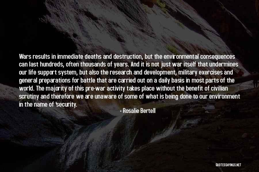 Pre World War 1 Quotes By Rosalie Bertell