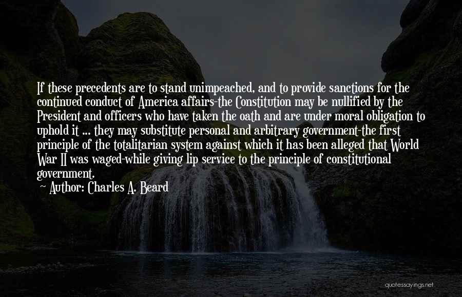 Precedents Quotes By Charles A. Beard
