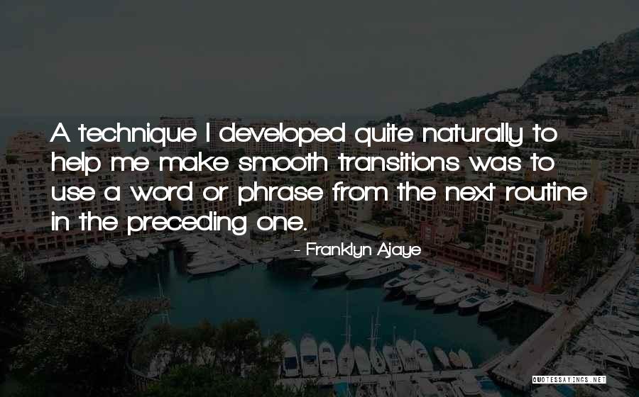 Preceding Quotes By Franklyn Ajaye Preceding Quotes By Franklyn Ajaye