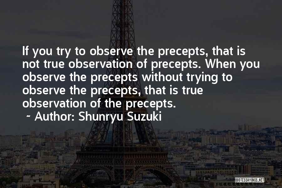 Precepts Quotes By Shunryu Suzuki