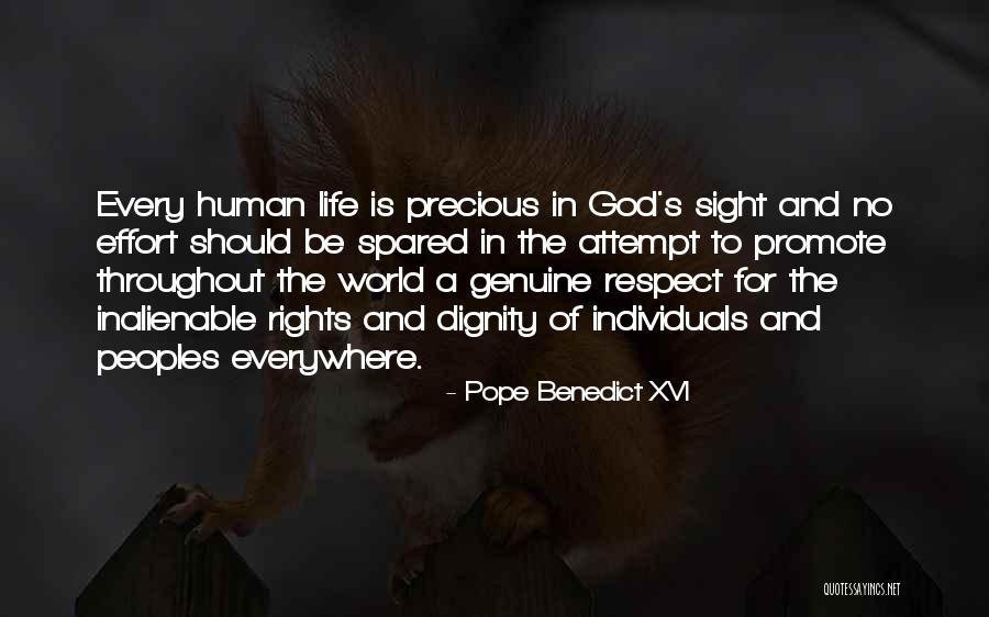 Precious Human Life Quotes By Pope Benedict XVI Precious Human Life Quotes By Pope Benedict XVI