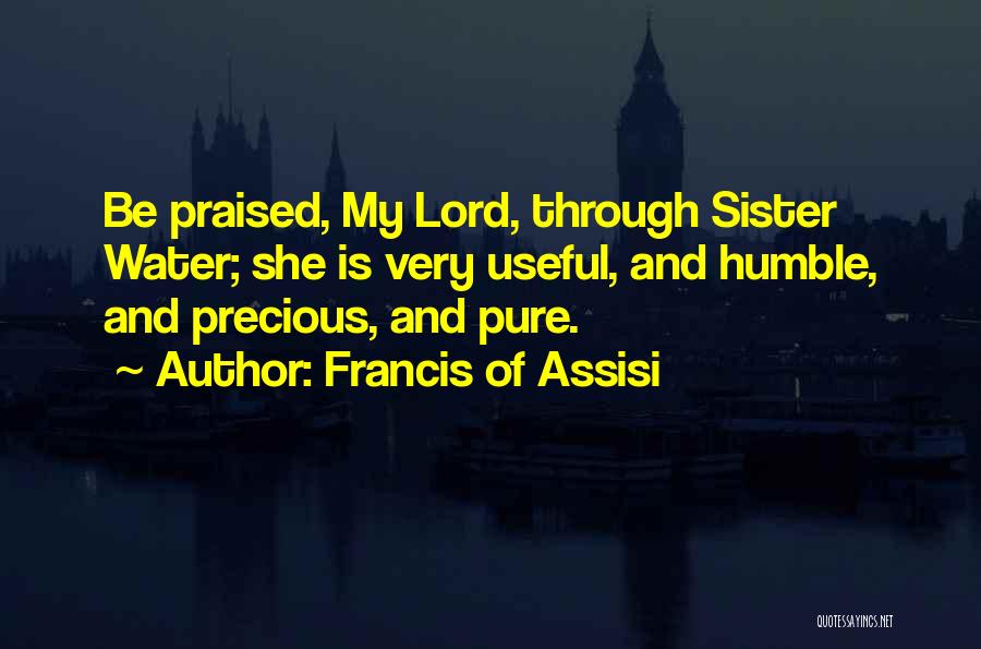 Precious Water Quotes By Francis Of Assisi