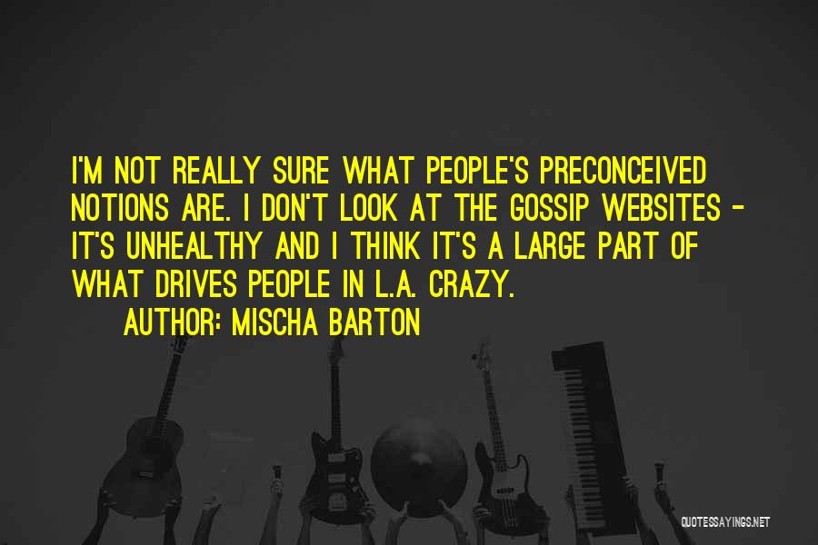 Preconceived Notions Quotes By Mischa Barton