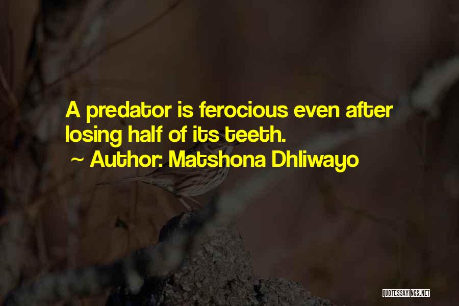 Predator 2 Quotes By Matshona Dhliwayo