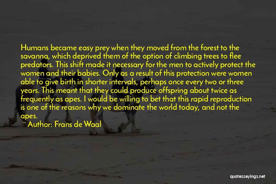 Predators And Prey Quotes By Frans De Waal