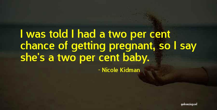 Pregnant Funny Quotes By Nicole Kidman