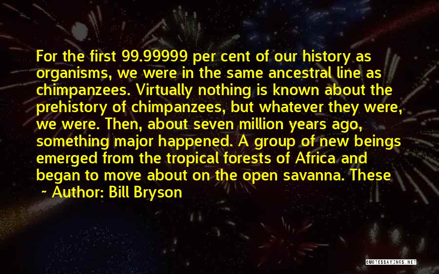 Prehistory Quotes By Bill Bryson