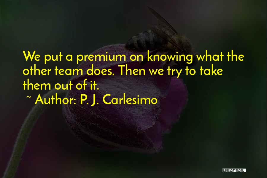 Premium Quotes By P. J. Carlesimo
