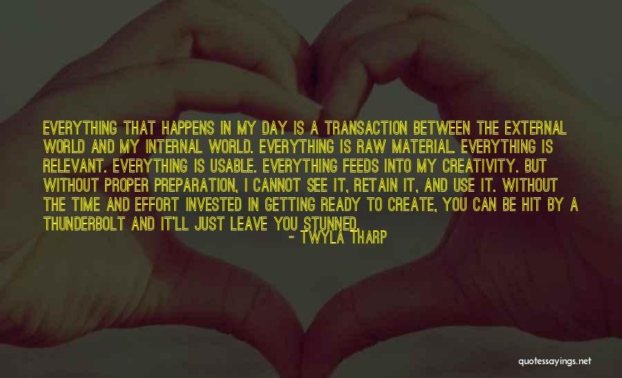 Preparation Inspirational Quotes By Twyla Tharp Preparation Inspirational Quotes By Twyla Tharp