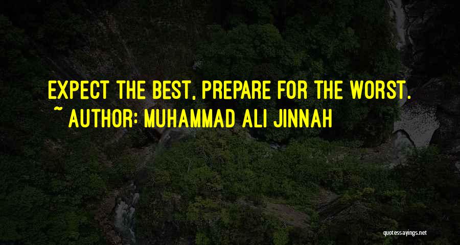 Prepare For The Worst Quotes By Muhammad Ali Jinnah