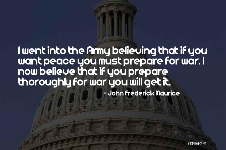 Prepare For War Quotes By John Frederick Maurice