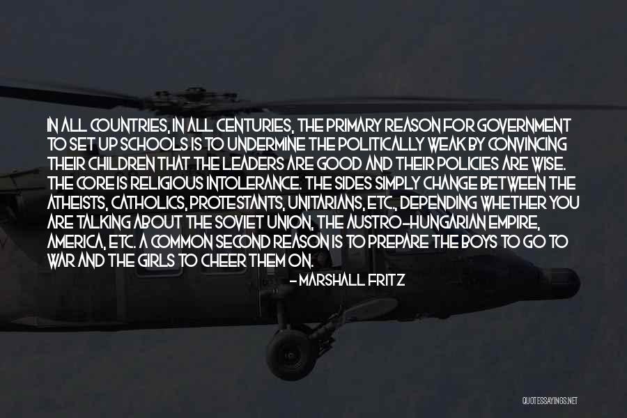 Prepare For War Quotes By Marshall Fritz