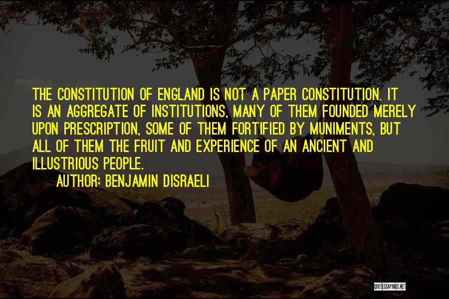 Prescription Quotes By Benjamin Disraeli