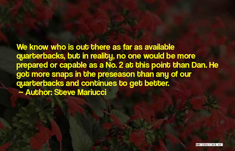 Preseason Quotes By Steve Mariucci