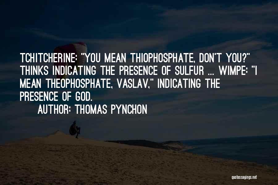 Presence Of God Quotes By Thomas Pynchon