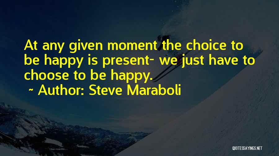 Present Happiness Quotes By Steve Maraboli