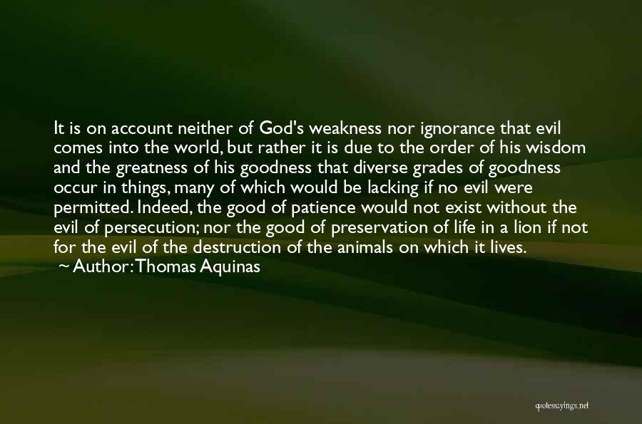 Preservation Of Animals Quotes By Thomas Aquinas