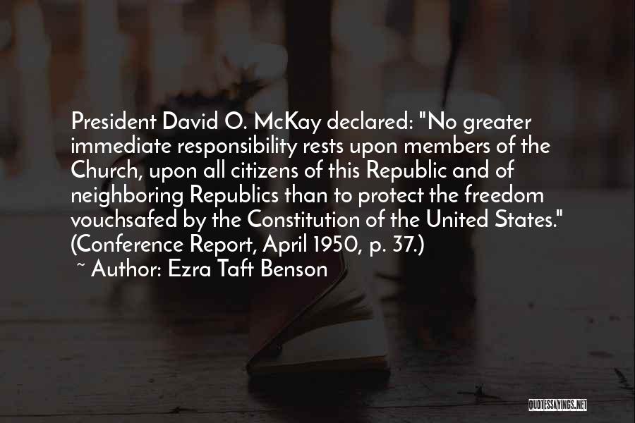 President Benson Quotes By Ezra Taft Benson